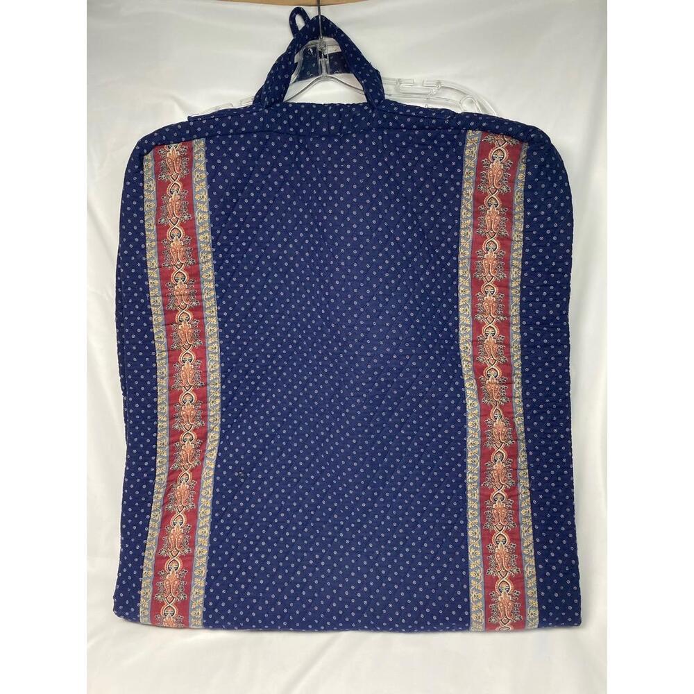 Vintage Vera Bradley‎ Garment Bag MADE IN USA Blue with Red/White/Gold